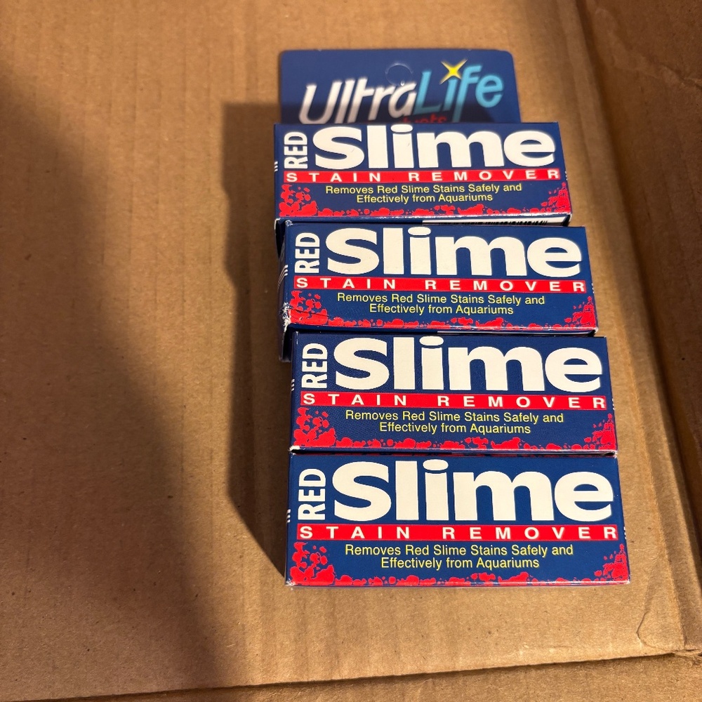 Lot of 4 Ultralife red slime remover for aquarium tanks